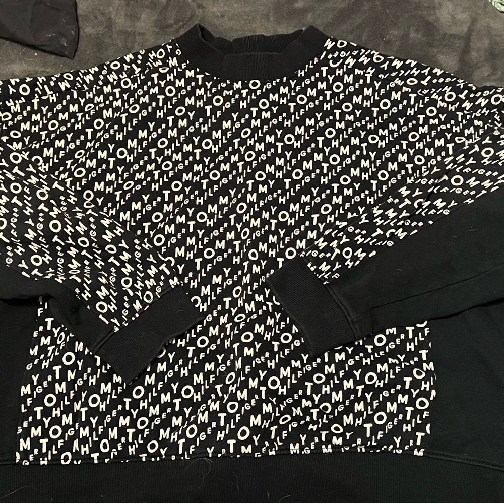 Tommy Hilfiger Monogram Black and White Sweater